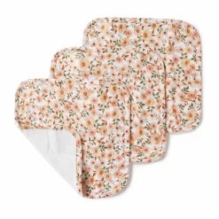 Snuggle Hunny Organic Wash Cloths 3 Pack Spring Floral