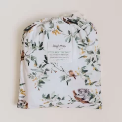 Snuggle Hunny Kids Fitted Cot Sheet Eucalypt