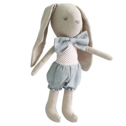 Alimrose Baby Boy Bunny 26cm Grey Red