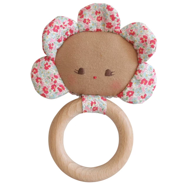 Alimrose Flower Baby Teether Rattle Sweet Floral