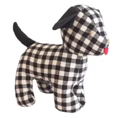 Alimrose Musical Puppy Black Check Linen