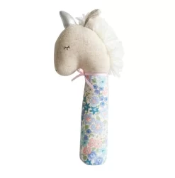 Alimrose Yvette Unicorn Squeaker Liberty Blue