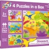 Galt Four Puzzles In A Box Dinosaurs