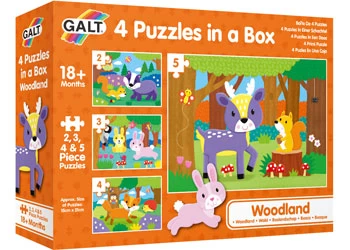 Galt Four Puzzles In A Box Woodland