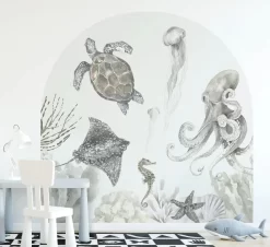 Ginger Monkey Arch Wall Mural Under The Sea