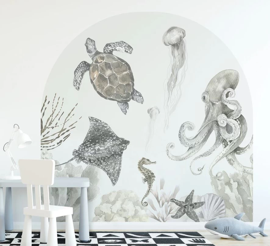 Ginger Monkey Arch Wall Mural Under The Sea
