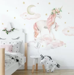 Ginger Monkey Dreaming Unicorn Wall Decal Set