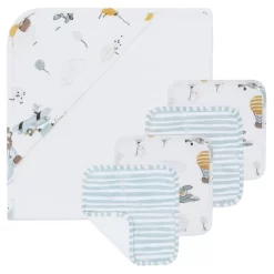 Living Textiles 5pc Baby Bath Gift Set Up Up & Away