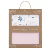 Living Textiles Organic Muslin Co-Sleeper Sheet 2pk Botanical/Blush