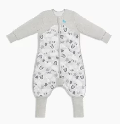 Love To Dream Organic Sleep Suit With Australian Merino Wool 2.5 TOG Rain To Rainbow Grey