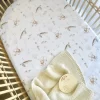 Mini & Me Organic Fitted Bassinet Sheet Oceania