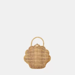 Olli Ella Rattan Shell Bag Straw