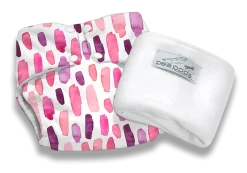 Pea Pods Reusable Cloth Nappy Pink Watercolour