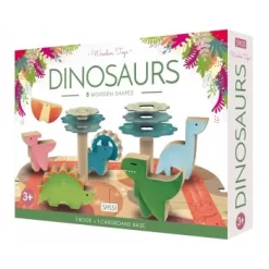 Sassi Puzzle, Book And Wooden Dinosaurs