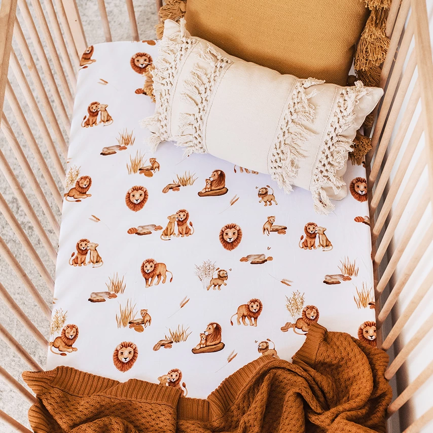 Snuggle Hunny Kids Fitted Cot Sheet Lion