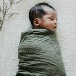 Snuggle Hunny Kids Organic Muslin Wrap Dusty Olive