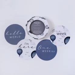 Snuggle Hunny Kids Reversible Milestone Cards Cloud Chaser & Indigo