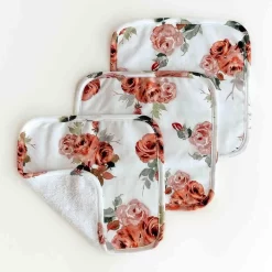 Snuggle Hunny Organic Wash Cloths 3 Pack Rosebud