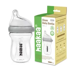 Haakaa Glass Baby Bottle 180ml